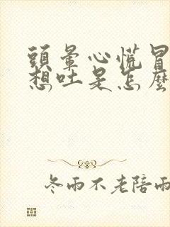 头晕心慌冒冷汗想吐是怎么回事封面