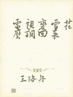 电视变雪花了怎么调回来