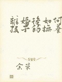 离婚后如何争取孩子的抚养权封面