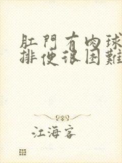 肛门有肉球堵着排便很困难封面