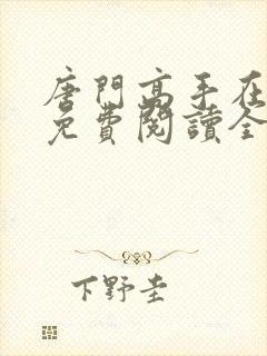 唐门高手在异世免费阅读全文