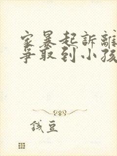 家暴起诉离婚能争取到小孩抚养权么