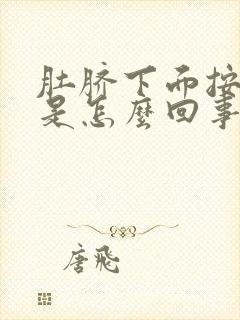 肚脐下面按压疼是怎么回事