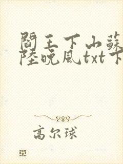 阎王下山苏文,陆晚风txt下载