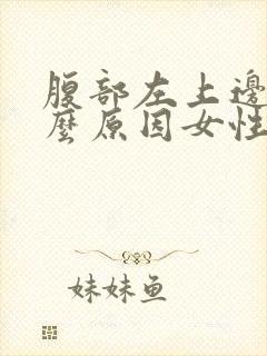 腹部左上边痛什么原因女性