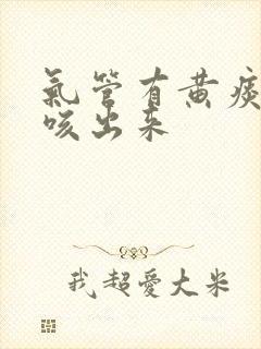 气管有黄痰很难咳出来