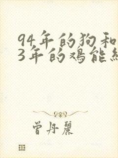 94年的狗和93年的鸡能结婚吗封面