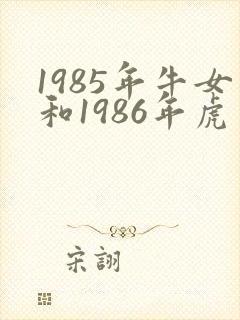 1985年牛女和1986年虎男相配吗