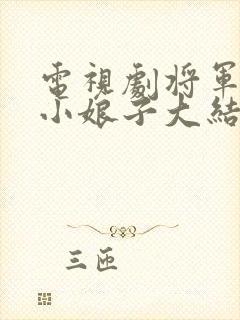 电视剧将军家的小娘子大结局封面