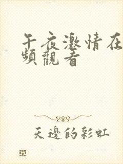 午夜激情在线视频观看