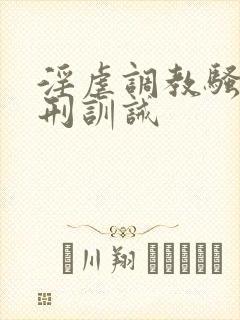 淫虐调教骚奴淫刑训诫封面