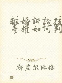 离婚诉讼孩子抚养权如何判决