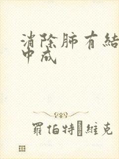 消除肺有结节的中成