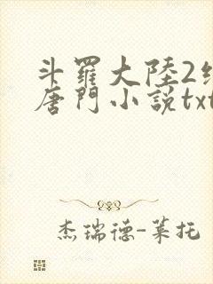 斗罗大陆2绝世唐门小说txt封面