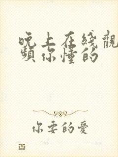 晚上在线观看视频你懂的