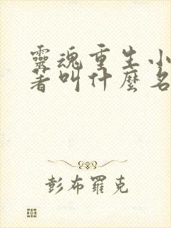 灵魂重生小说原著叫什么名字