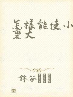 怎样能使小弟弟变大