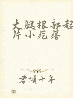 大腿根部起了一片小疙瘩