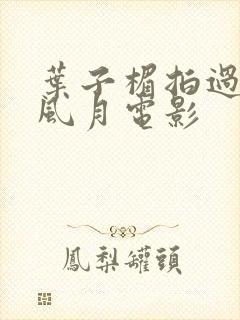 叶子楣拍过哪些风月电影