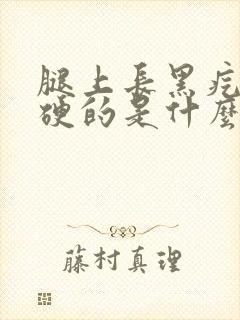 腿上长黑疙瘩硬硬的是什么原因封面