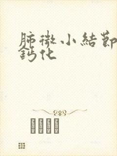 肺微小结节部分钙化