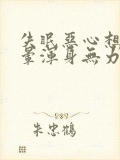 失眠恶心想吐头晕浑身无力是怎么回事