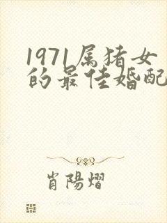 1971属猪女的最佳婚配属相封面