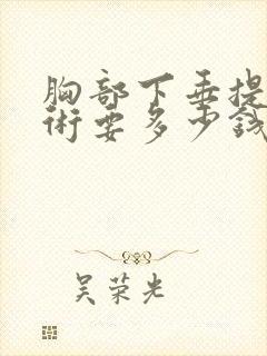 胸部下垂提升手术要多少钱费用封面