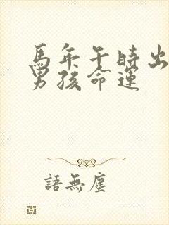 马年午时出生的男孩命运