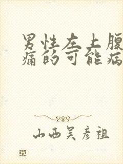 男性左上腹部疼痛的可能病因封面