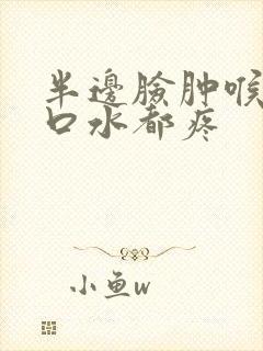 半边脸肿喉咙咽口水都疼