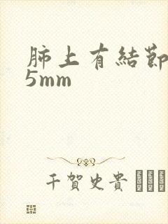 肺上有结节2.5mm