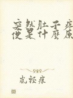 突然肚子疼拉水便是什么原因