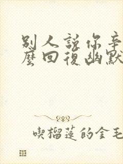 别人说你辛苦怎么回复幽默