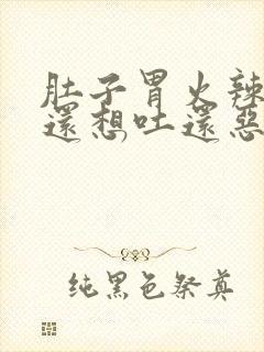 肚子胃火辣辣的还想吐还恶心