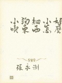 小狗细小好了不吃东西怎么办封面