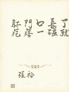 肛门口长了个肉疙瘩一碰就疼