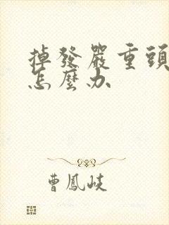 掉发严重头屑多怎么办封面