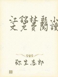 江铭林熙小说全文免费阅读