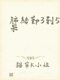 肺结节3到5毫米封面