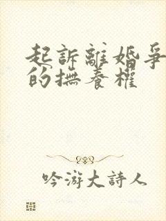 起诉离婚争取娃的抚养权