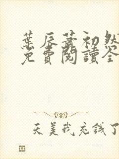 叶辰萧初然小说免费阅读全本