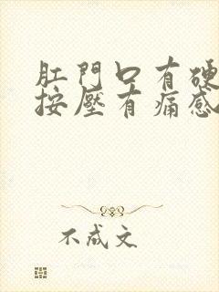 肛门口有硬疙瘩按压有痛感