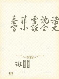 秦菲雪沈浩秦菲雪小说全文免费阅读求书