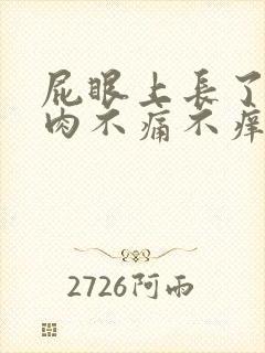 屁眼上长了一坨肉不痛不痒