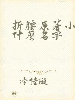 折腰原著小说叫什么名字