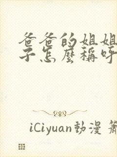 爸爸的姐姐的儿子怎么称呼