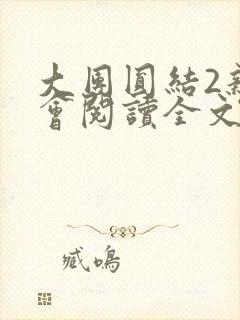 大团圆结2亲情会阅读全文封面