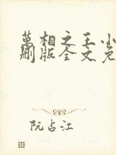 万相之王小说未删版全文免费阅读封面