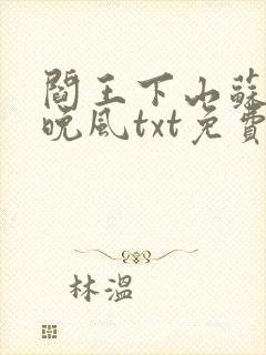 阎王下山苏文陆晚风txt免费下载